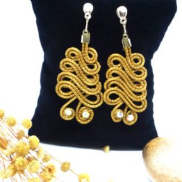 boucles d'oreilles artisanales en or végétal du brésil