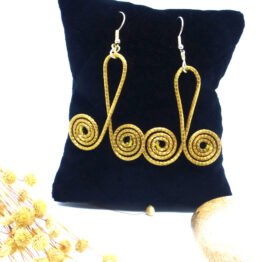 boucles d'oreilles artisanales en or végétal du brésil