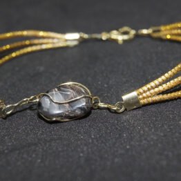 bracelet or végétal capim dourado artisanat brésilien