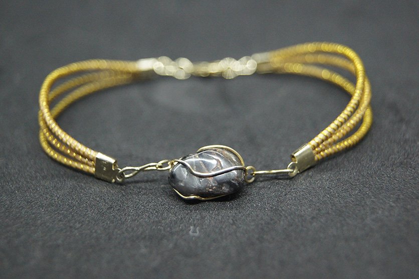 bracelet or végétal capim dourado artisanat brésilien
