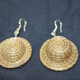 boucles d'oreilles en or végétal du brésil, artisanat
