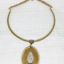 collier bresilien or vegetal attrape reve
