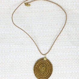 collier bresilien en or vegetal capim dourado